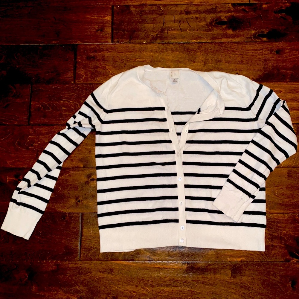 Classic Black & White Cardigan